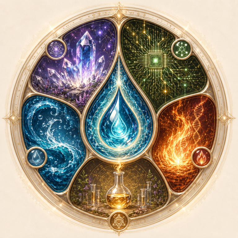 Healing + Harmonic Technologies Lab sigil representing coherence, healing, consciousness, and ethical technology research