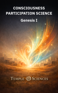 Book cover for Consciousness Participation Science: Genesis I, a foundational Temple Science exploring how Human beings, non-Human beings, systems, fields, and forms participate in consciousness through differentiated modes of participation.